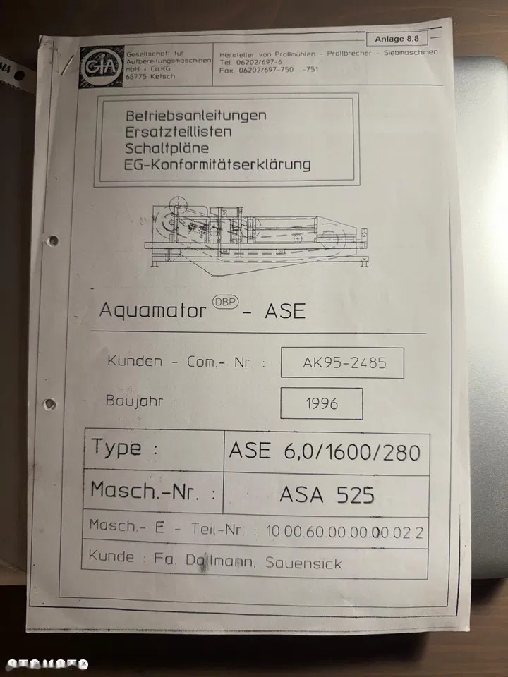 1996 Powerscreen AQUAMATOR, Import Auf Lager in der EU — Foto 8 z 8