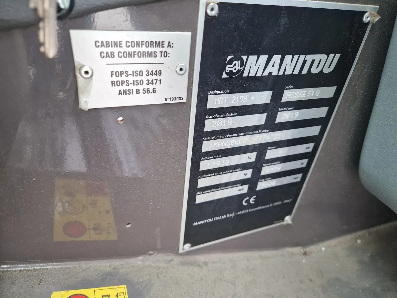 2018 Manitou MRT, 2.298 mth, Import Auf Lager in der EU — Foto 10 z 18