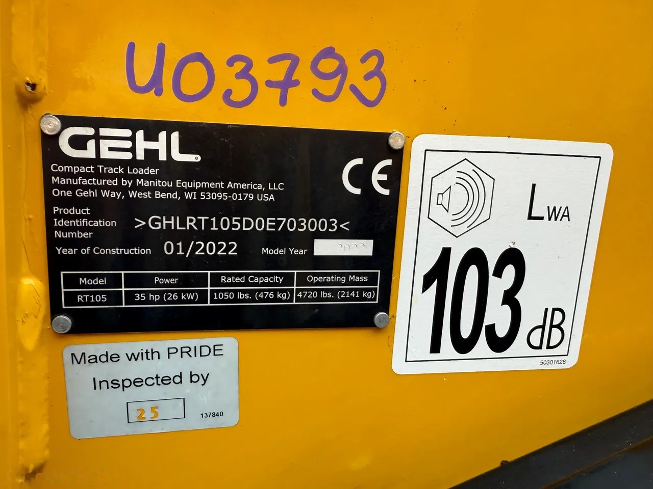 2022 Gehl RT105, 125 mth, Import Auf Lager in der EU — Foto 15 z 24