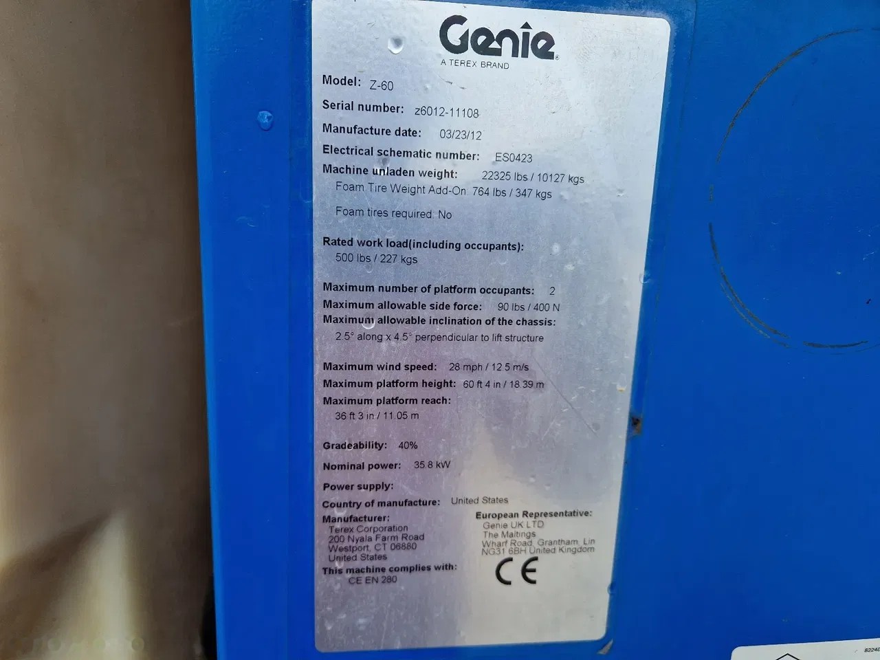 2012 Genie, 3.522 mth, Import Auf Lager in der EU — Foto 9 z 15