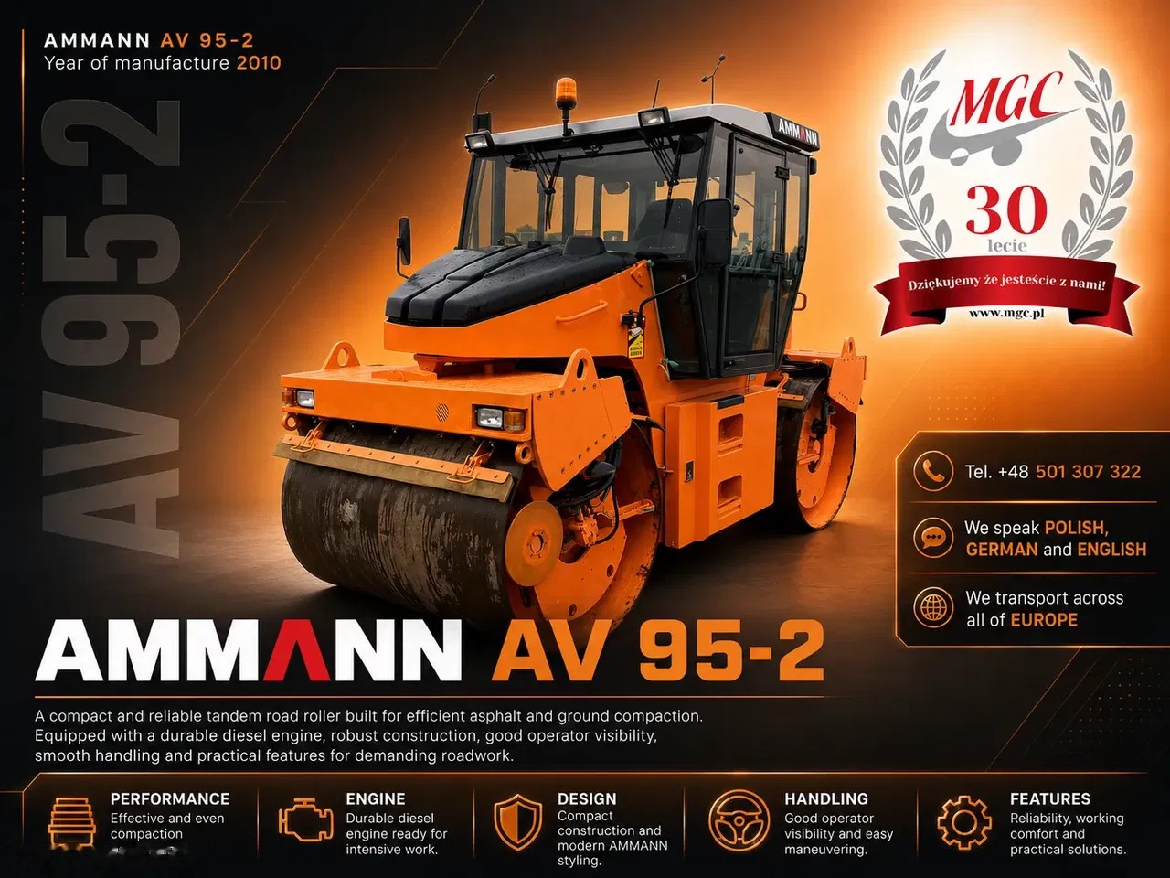 2011 Ammann AV95-2, 4.408 mth, Import Auf Lager in der EU — Foto 1