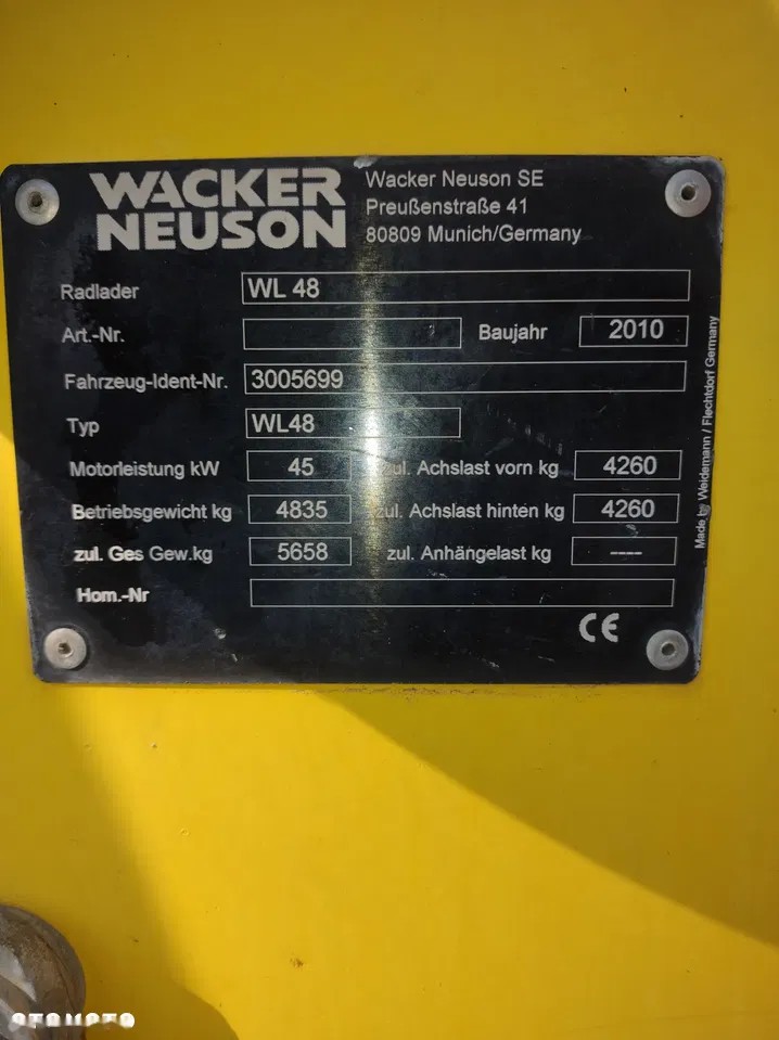 2010 Wacker Neuson WL48, 7.000 mth, Import Auf Lager in der EU — Foto 12 z 13