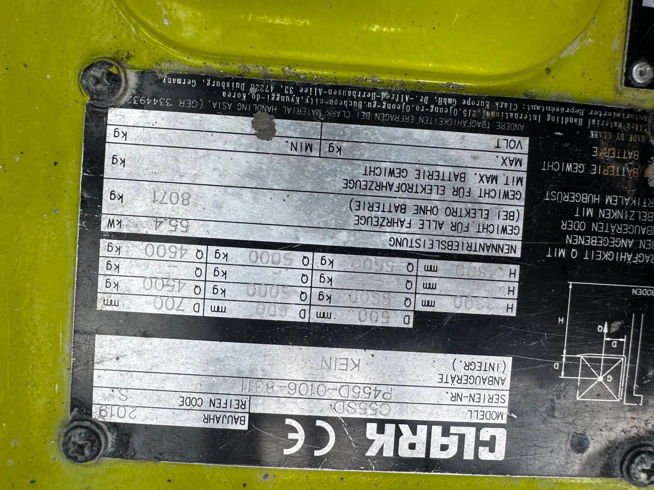 2019 Cesab C55SD, 2.933 mth, Import Auf Lager in der EU — Foto 9 z 11