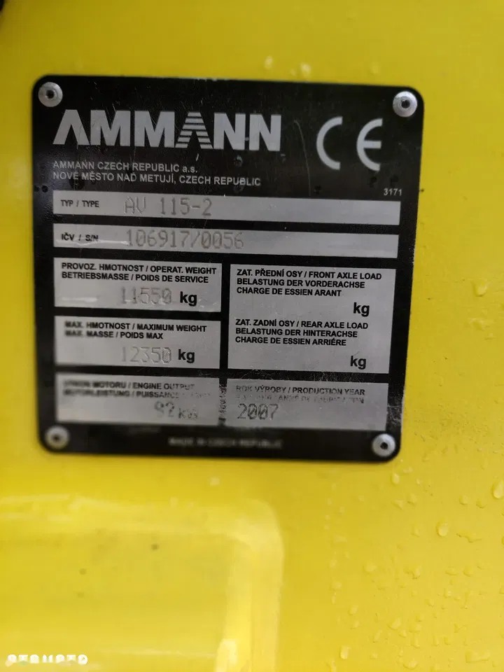 2007 Ammann AV 115-2, 1.645 mth, Import Auf Lager in der EU — Foto 13 z 18