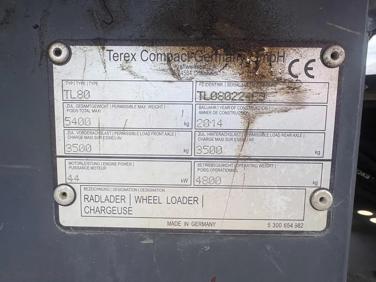 2014 Terex TL80, 4.471 mth, Import Auf Lager in der EU — Foto 11 z 14