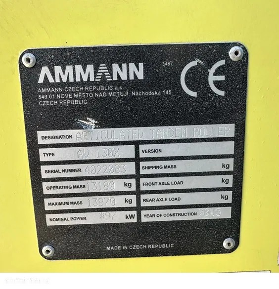 2015 Ammann AV 130 X, 7.373 mth, Import Auf Lager in der EU — Foto 11 z 24