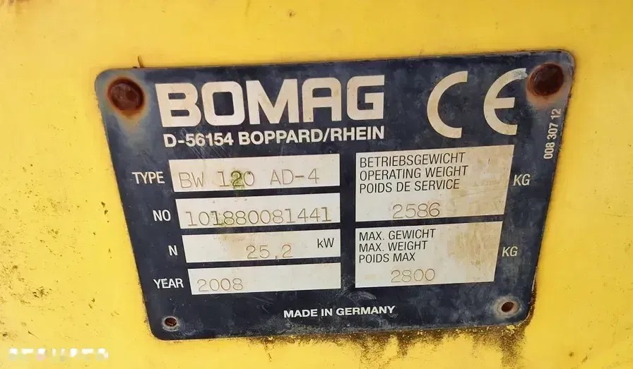 2008 Bomag BW120AD, Import Auf Lager in der EU — Foto 7 z 22