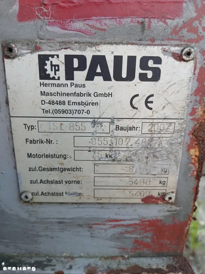 2008 Paus 855, 7.000 mth, Import Auf Lager in der EU — Foto 3 z 7