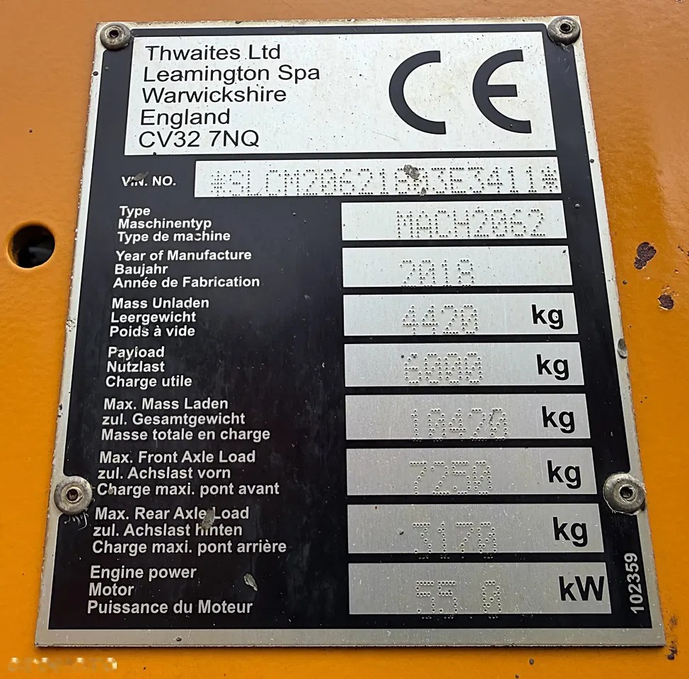 2018 Thwaites MACH2026, 2.400 mth, Import Auf Lager in der EU — Foto 4 z 24