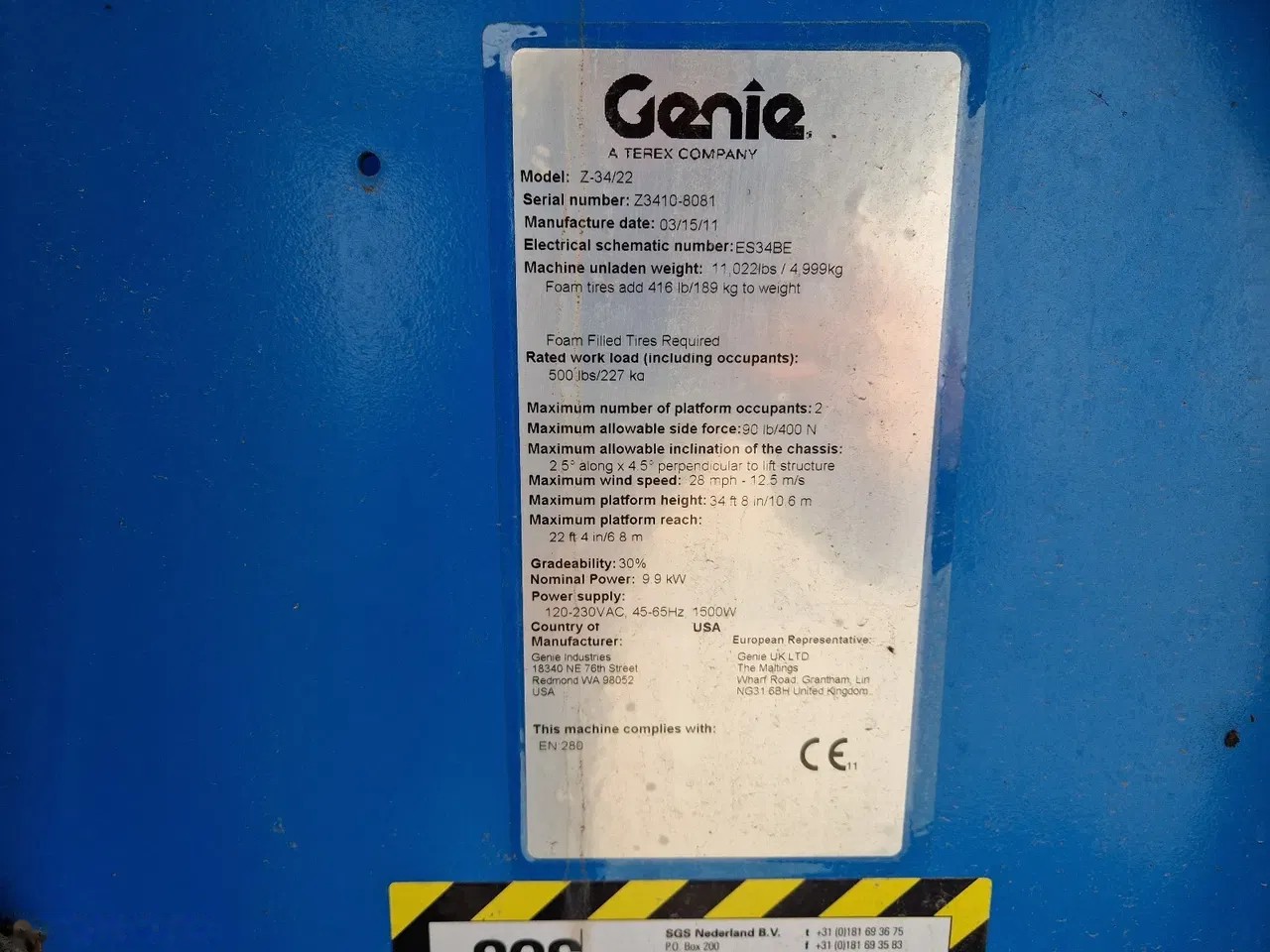 2011 Genie, 1.244 mth, Import Auf Lager in der EU — Foto 10 z 17