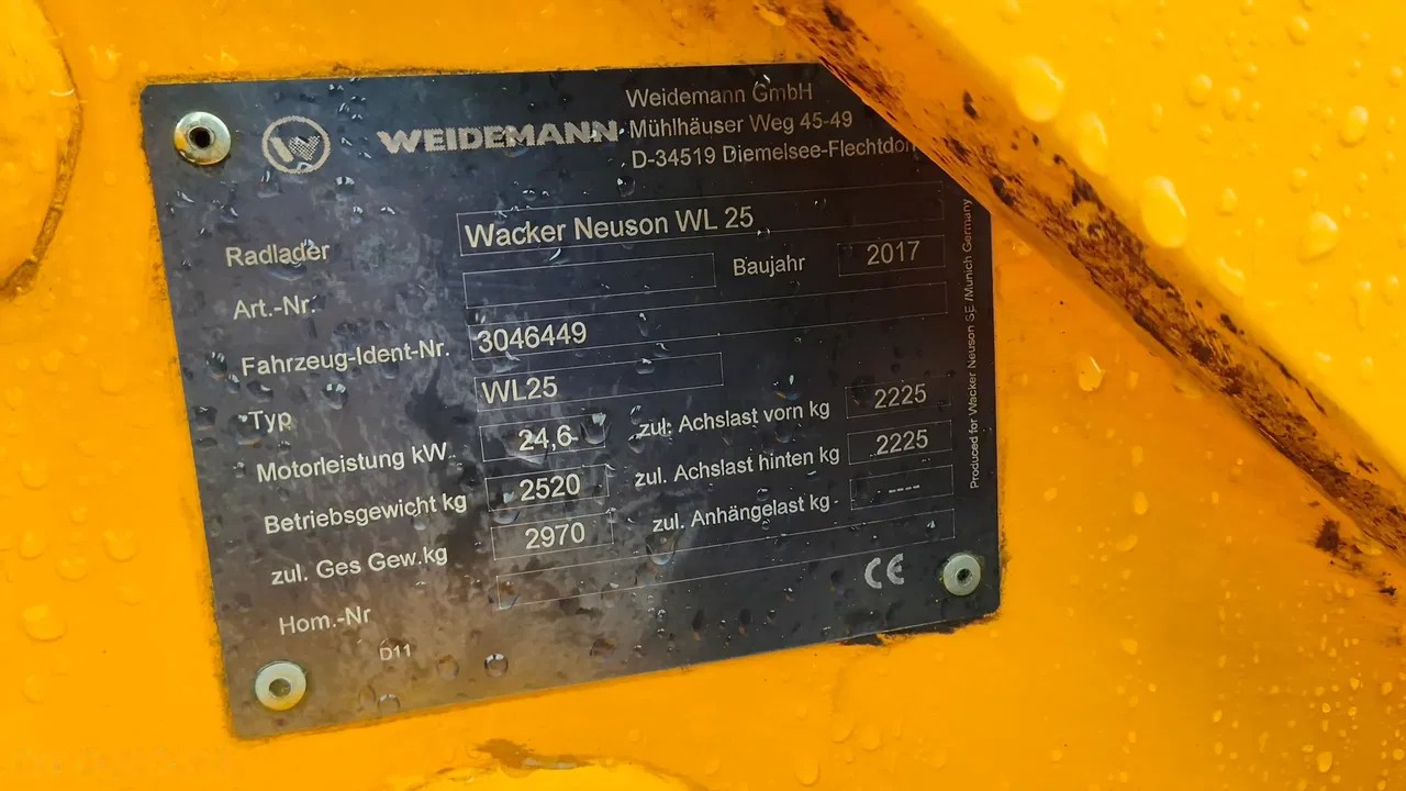 2017 Wacker Neuson WL 25, 1.535 mth, Import Auf Lager in der EU — Foto 9 z 23