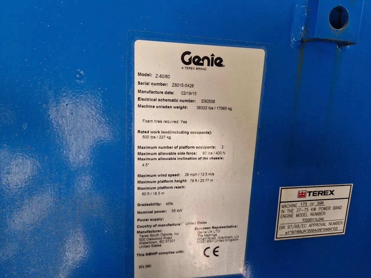 2015 Genie, 1.615 mth, Import Auf Lager in der EU — Foto 10 z 18