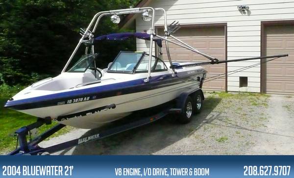 '04 BlueWater Mirage 21’ V8 Ski/Wakeboard Boat w/tower, boom + pylon, Import USA — Foto 1