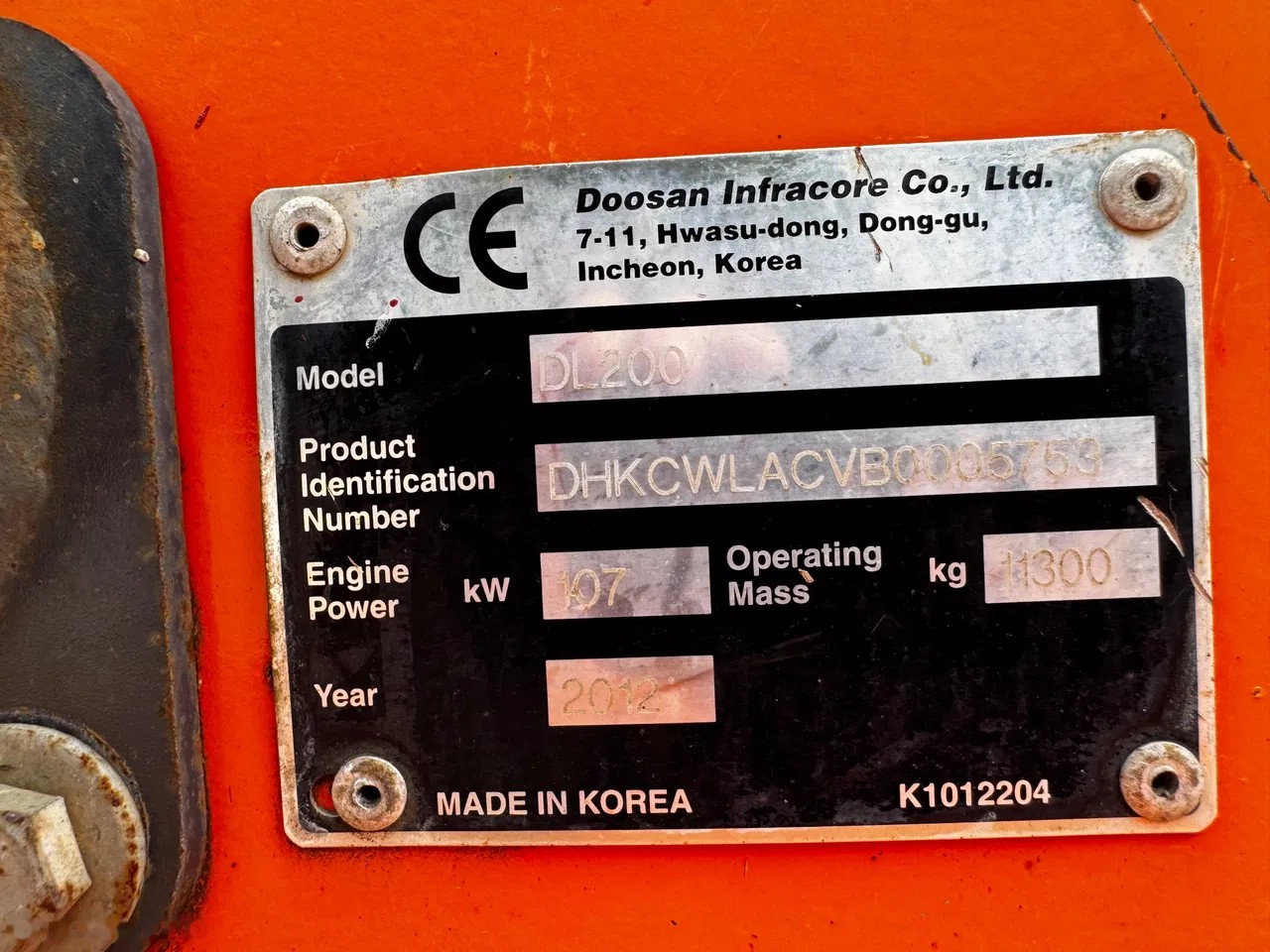 2012 Doosan DL200, 9.539 mth, Import Auf Lager in der EU — Foto 7 z 7