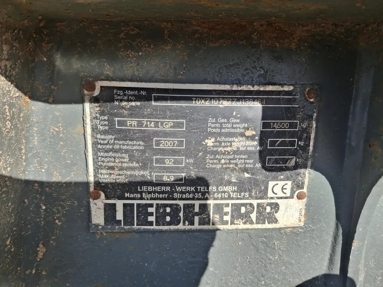 2007 Liebherr PR714, 9.334 mth, Import Auf Lager in der EU — Foto 8 z 24