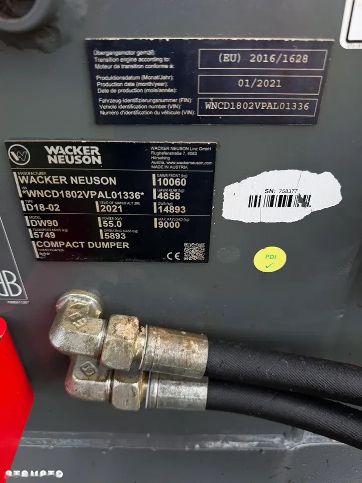 2021 Wacker Neuson DW90, 1.790 mth, Import Auf Lager in der EU — Foto 10 z 24