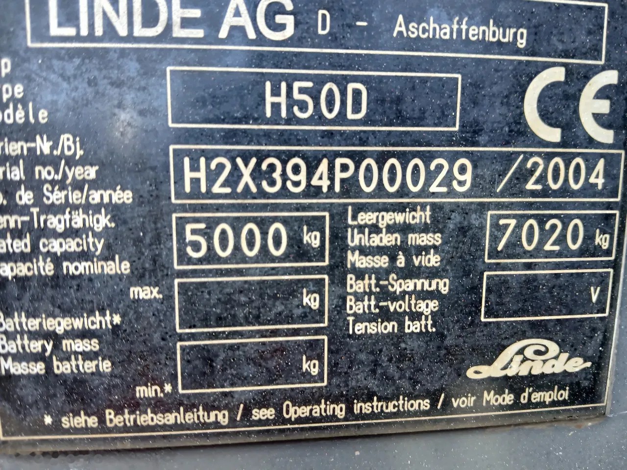 2004 Linde H50D, 15.000 mth, Import Auf Lager in der EU — Foto 11 z 24