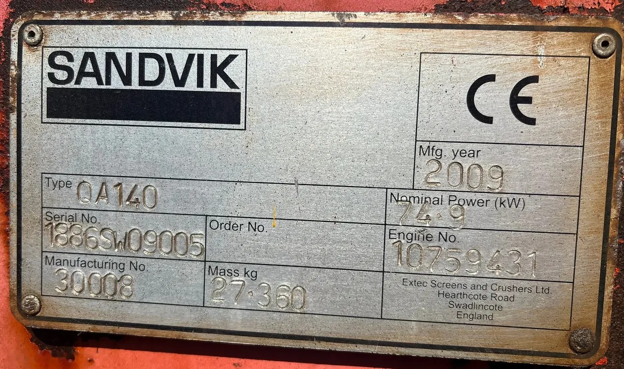2009 Sandvik QA 140, Import Auf Lager in der EU — Foto 15 z 16