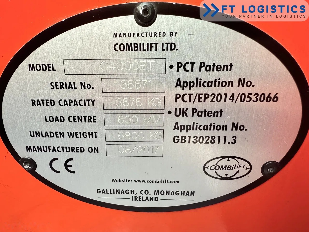 2017 Combilift WÓZEK, 4.673 mth, Import Auf Lager in der EU — Foto 8 z 9