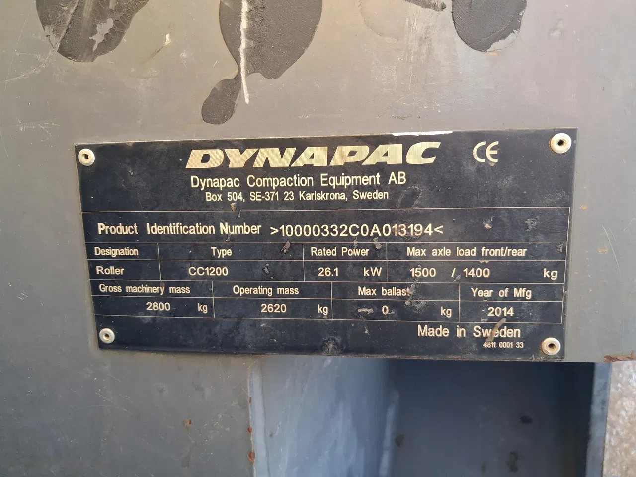 2014 Dynapac CC 1200, 1.331 mth, Import Auf Lager in der EU — Foto 7 z 12