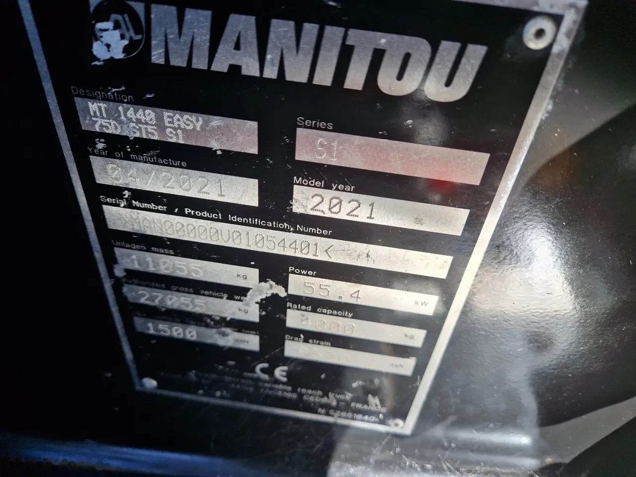 2021 Manitou MT, 3.962 mth, Import Auf Lager in der EU — Foto 9 z 17
