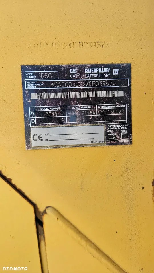 2007 Caterpillar D5G XL, 9.228 mth, Import Auf Lager in der EU — Foto 8 z 9