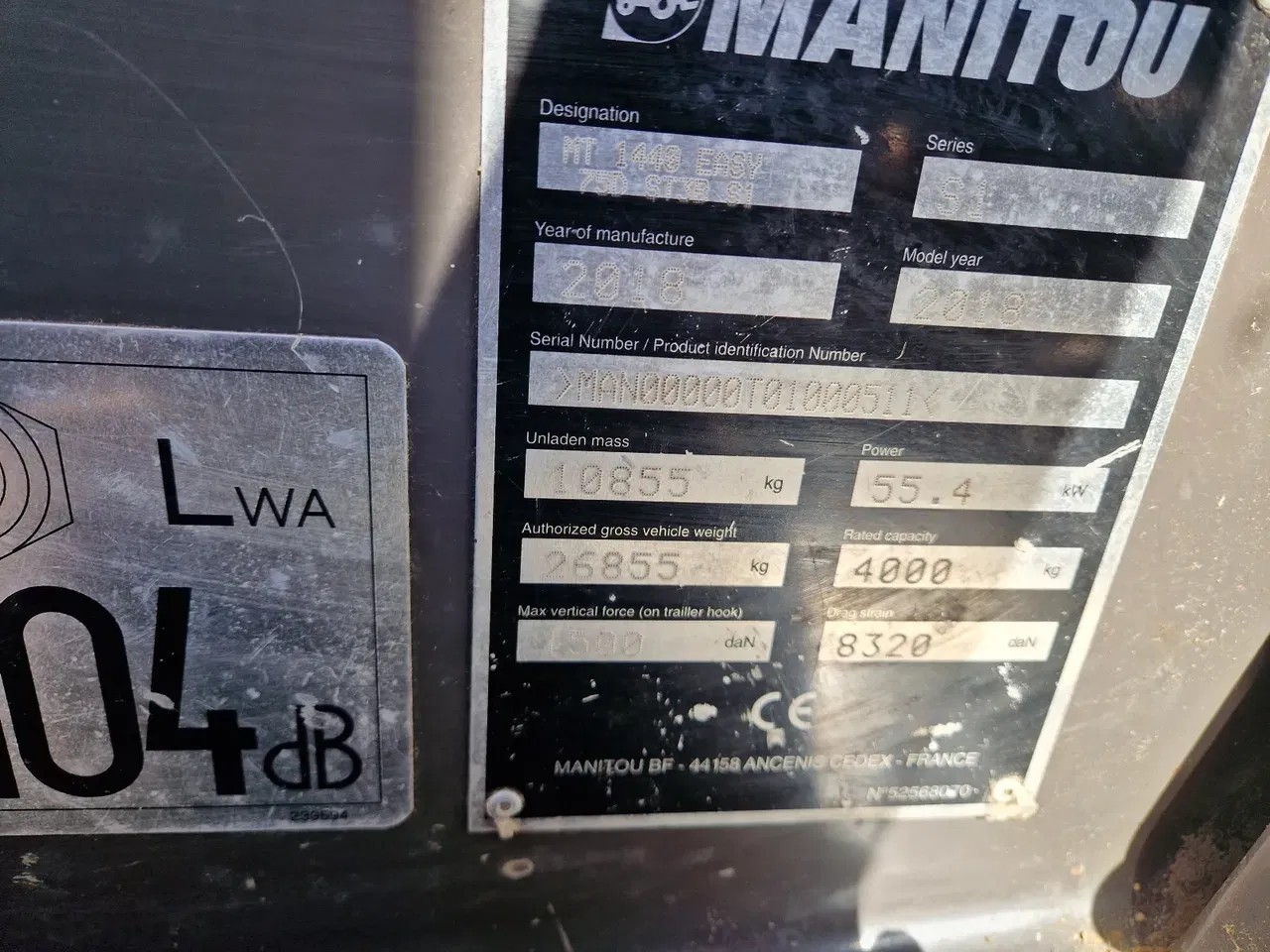 2018 Manitou MT, 4.242 mth, Import Auf Lager in der EU — Foto 9 z 17