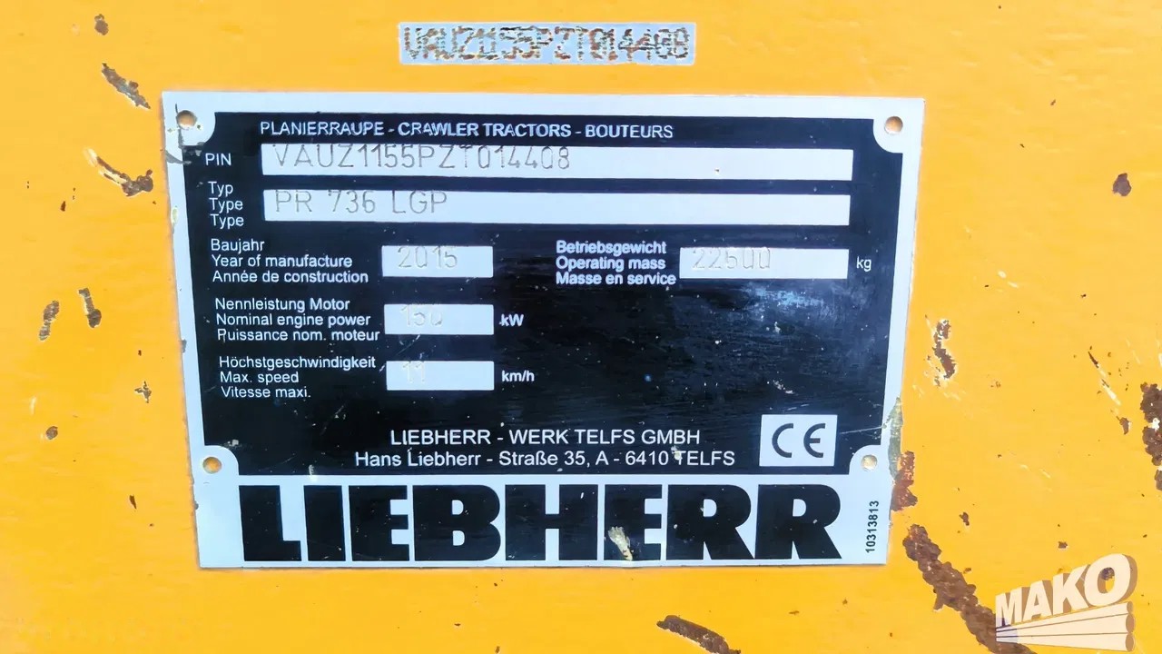2015 Liebherr PR736 LGP, 15.051 mth, Import Auf Lager in der EU — Foto 16 z 16