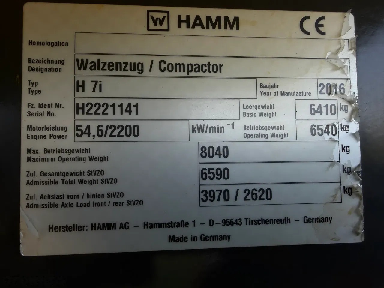 2016 Hamm, 1.600 mth, Import Auf Lager in der EU — Foto 7 z 24