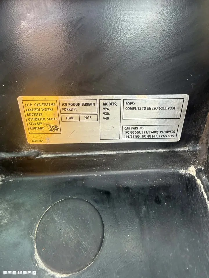 2016 JCB 940, 6.200 mth, Import Auf Lager in der EU — Foto 14 z 14