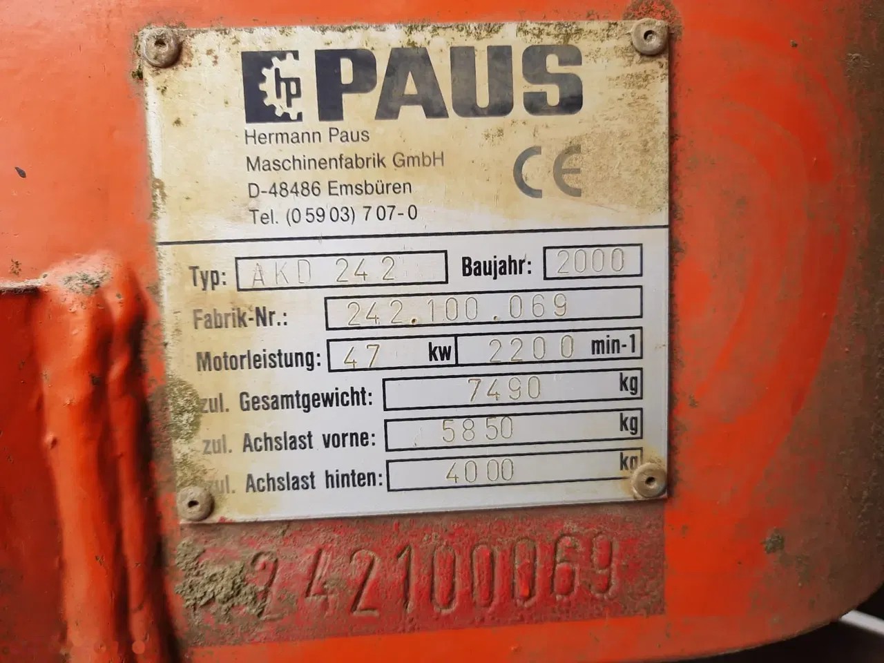 2000 Paus AKD, 3.370 mth, Import Auf Lager in der EU — Foto 14 z 17