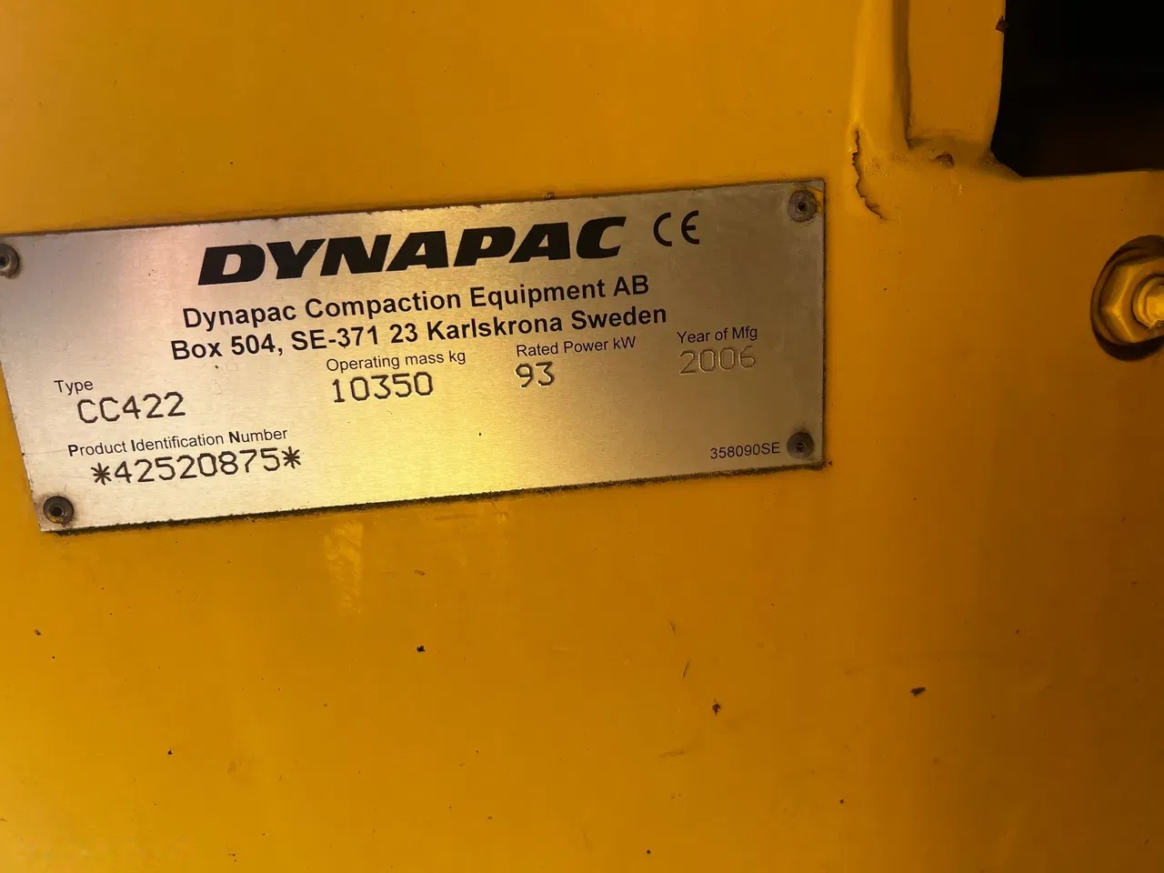 2006 Dynapac CC422 walec, 5.635 mth, Import Auf Lager in der EU — Foto 6 z 11