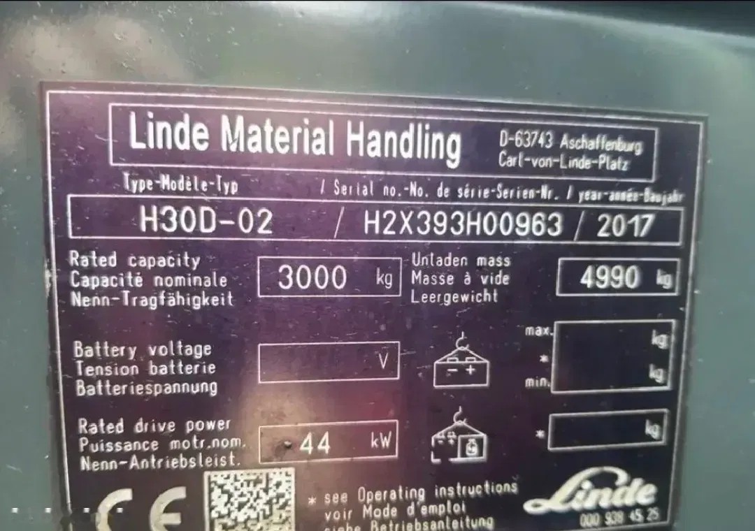 2017 Linde H30D, Import Auf Lager in der EU — Foto 8 z 24