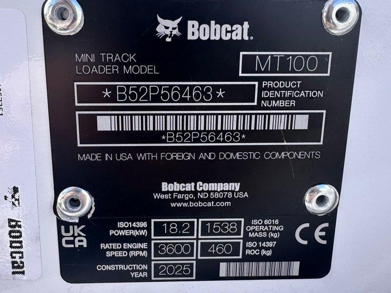 2025 Bobcat MT100, Import Auf Lager in der EU — Foto 5 z 5