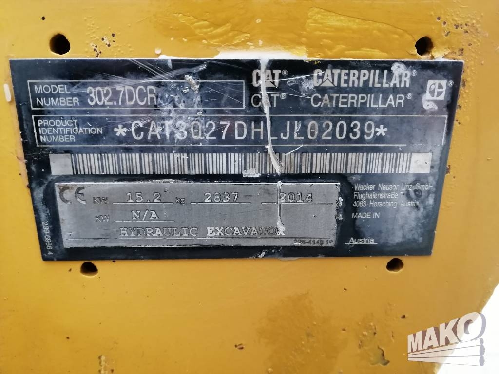 2014 Cat 302.7 D CR, Import Auf Lager in der EU — Foto 14 z 14
