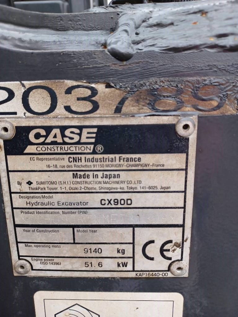 2021 Case CX 90 D, 2.600 mth, Import Auf Lager in der EU — Foto 7 z 7