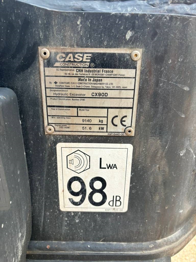 2020 Case CX 90 D, 2.700 mth, Import Auf Lager in der EU — Foto 6 z 6