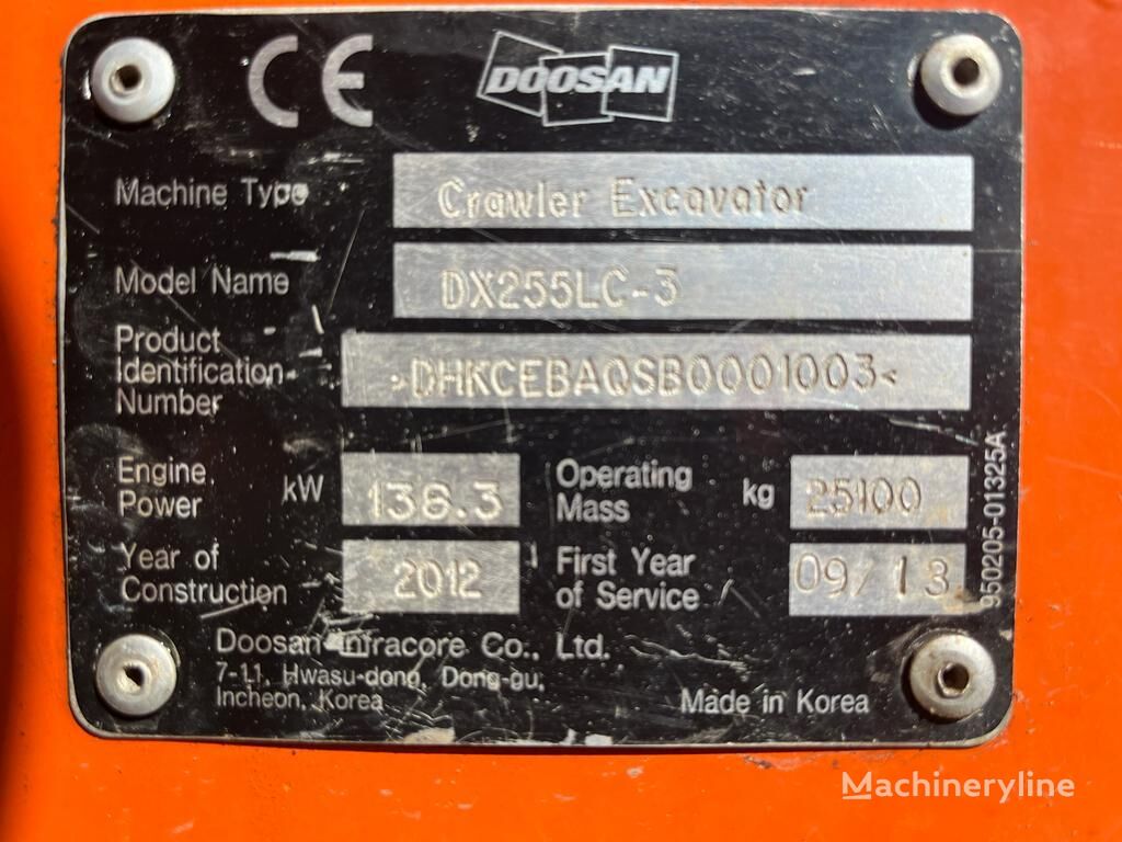 2012 Doosan DX225, 8.763 mth, Import Auf Lager in der EU — Foto 16 z 16