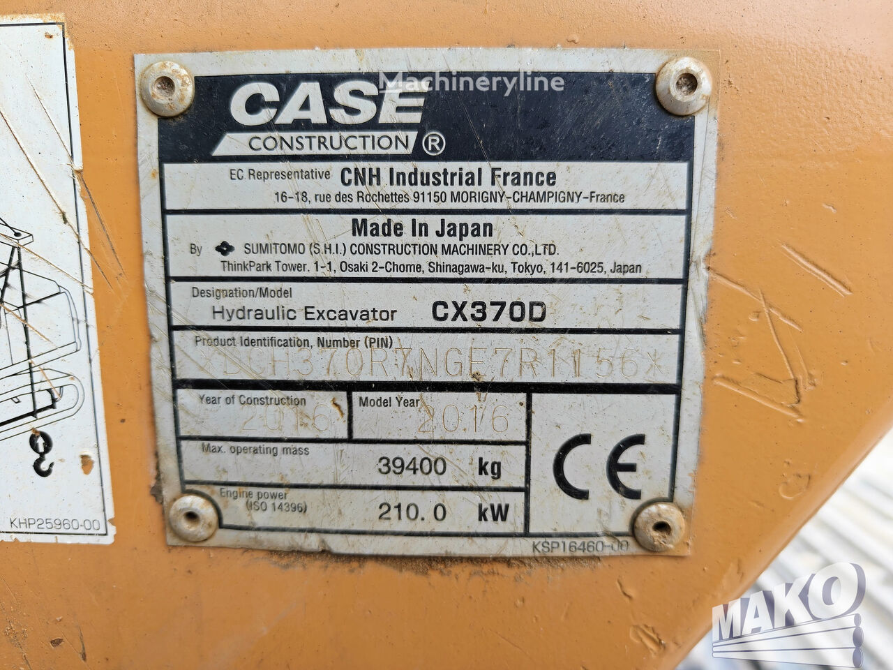 2016 Case CX370, 10.750 mth, Import Auf Lager in der EU — Foto 12 z 12