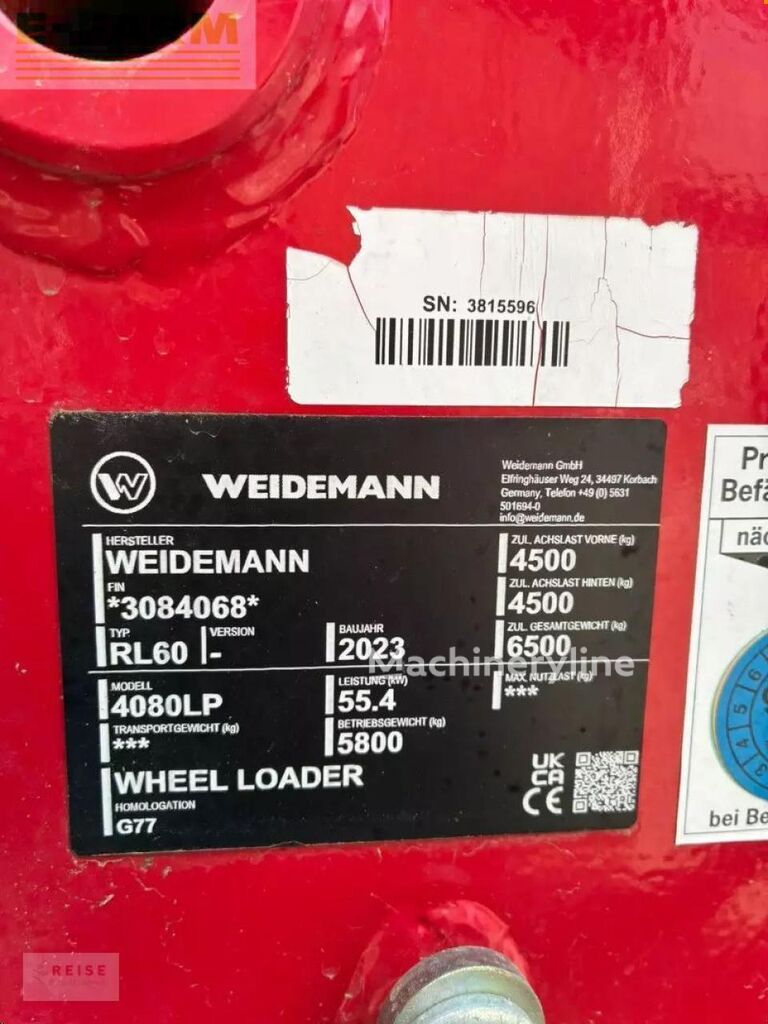 2023 Weidemann 4080, 1.900 mth, Import Auf Lager in der EU — Foto 9 z 9