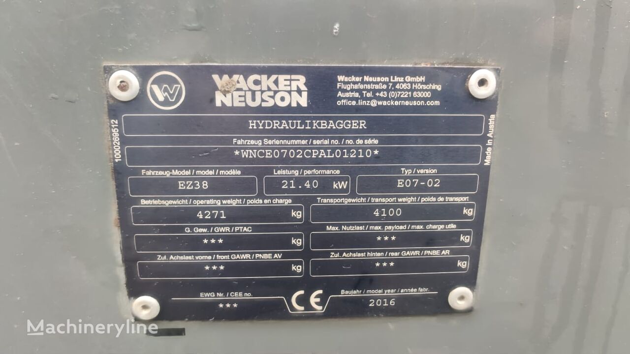 2016 Wacker Neuson EZ, 1.870 mth, Import Auf Lager in der EU — Foto 16 z 16