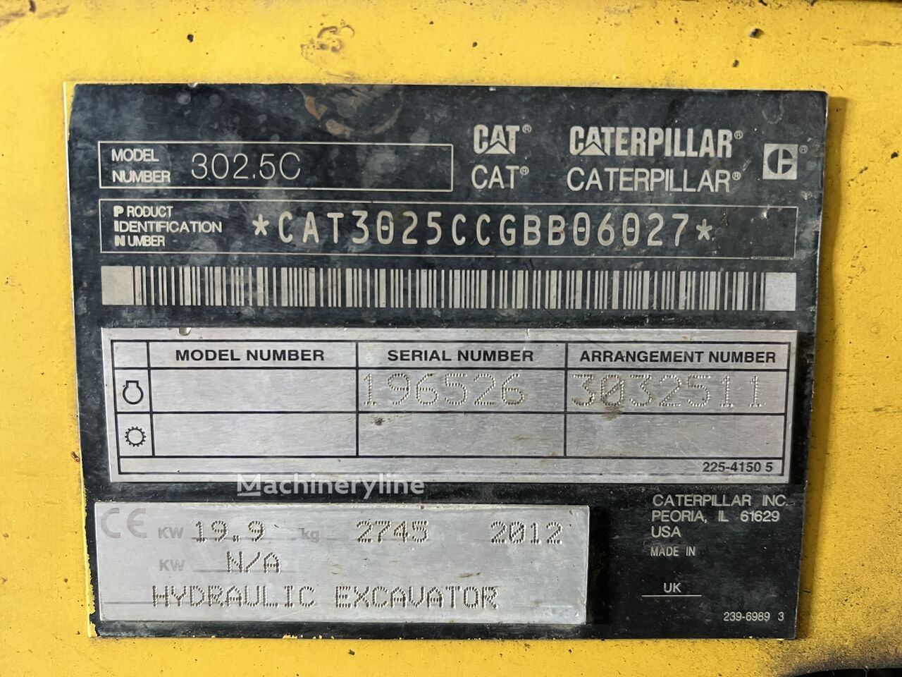 2012 Caterpillar 302.5C, 3.200 mth, Import Auf Lager in der EU — Foto 11 z 12