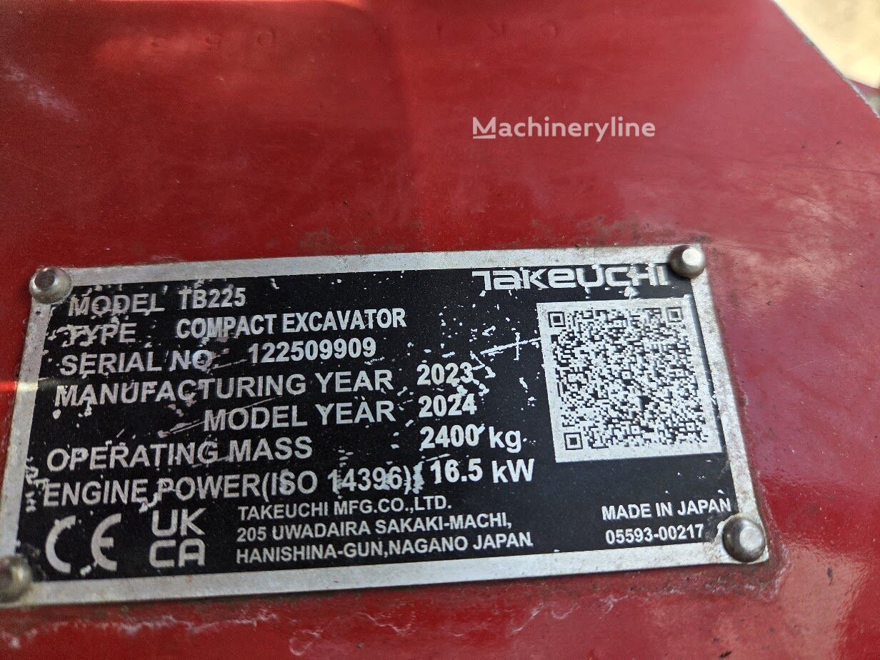 2023 Takeuchi TB225, 1.347 mth, Import Auf Lager in der EU — Foto 10 z 14