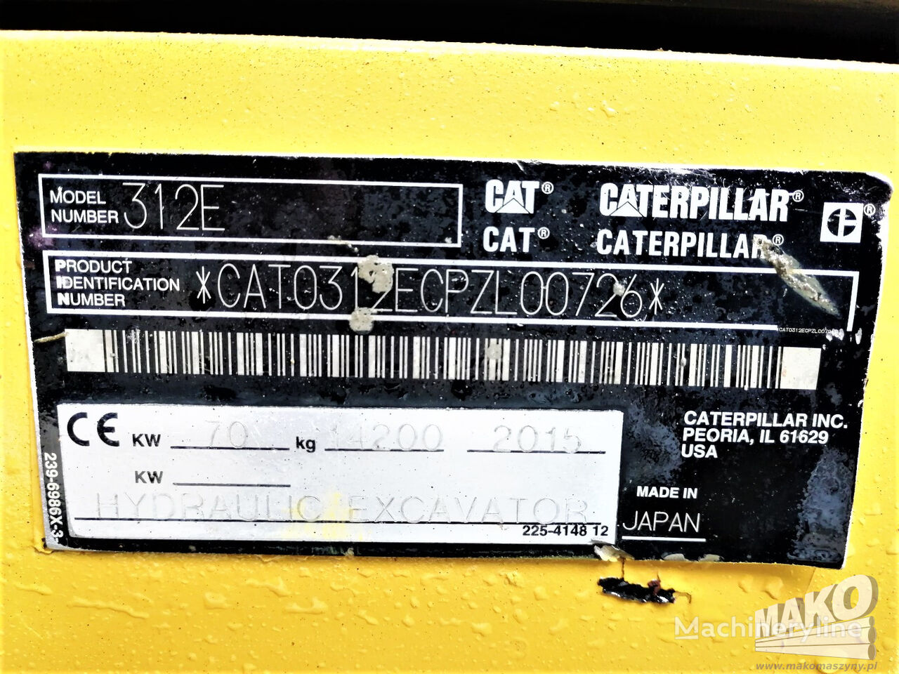 2015 Caterpillar 312E, 6.874 mth, Import Auf Lager in der EU — Foto 12 z 12