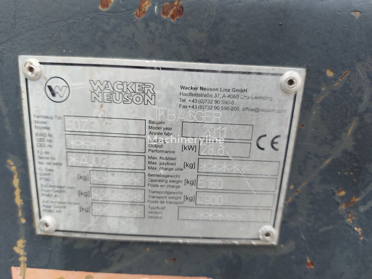 2011 Wacker Neuson 50Z3, 2.128 mth, Import Auf Lager in der EU — Foto 13 z 14