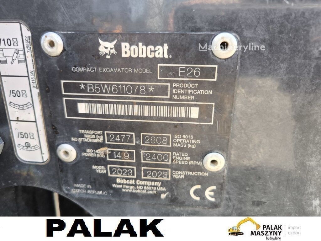 2023 Bobcat MINI, 1.303 mth, Import Auf Lager in der EU — Foto 16 z 16