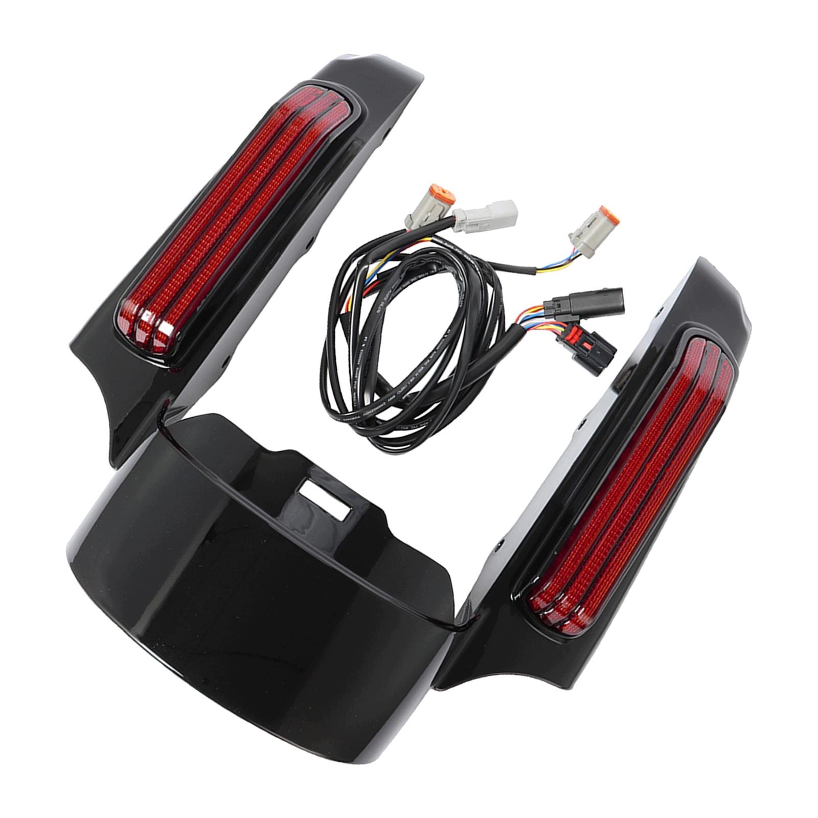 Przedluzenie blatníku motocyklowego z lampka LED, pasujace na Harley, czerwone, Auf Lager in der EU — Foto 1 Przedluzenie blatníku motocyklowego z lampka LED, pasujace na Harley, czerwone, Auf Lager in der EU — Foto 1