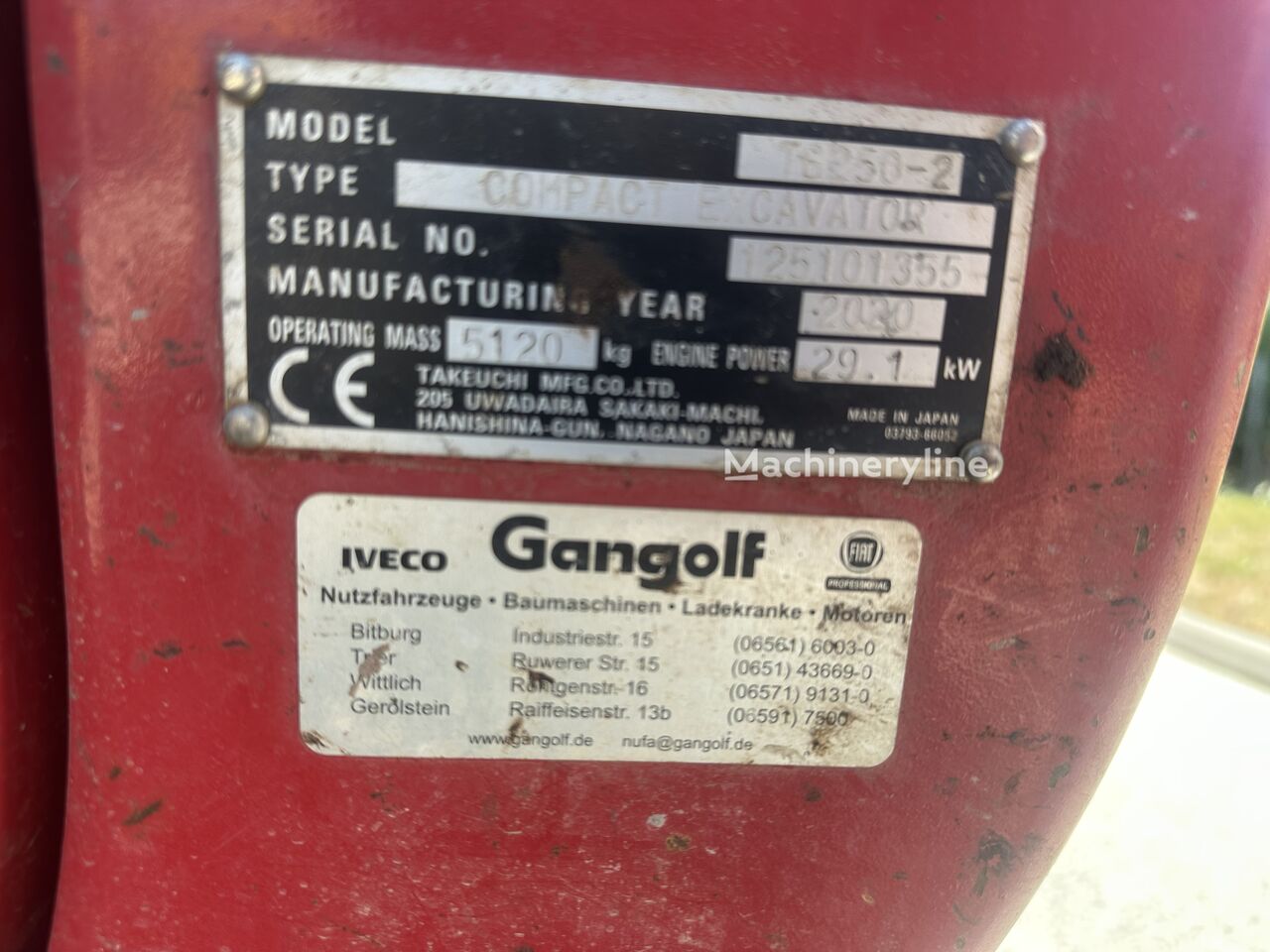 2020 Takeuchi TB250, 2.998 mth, Import Auf Lager in der EU — Foto 10 z 10