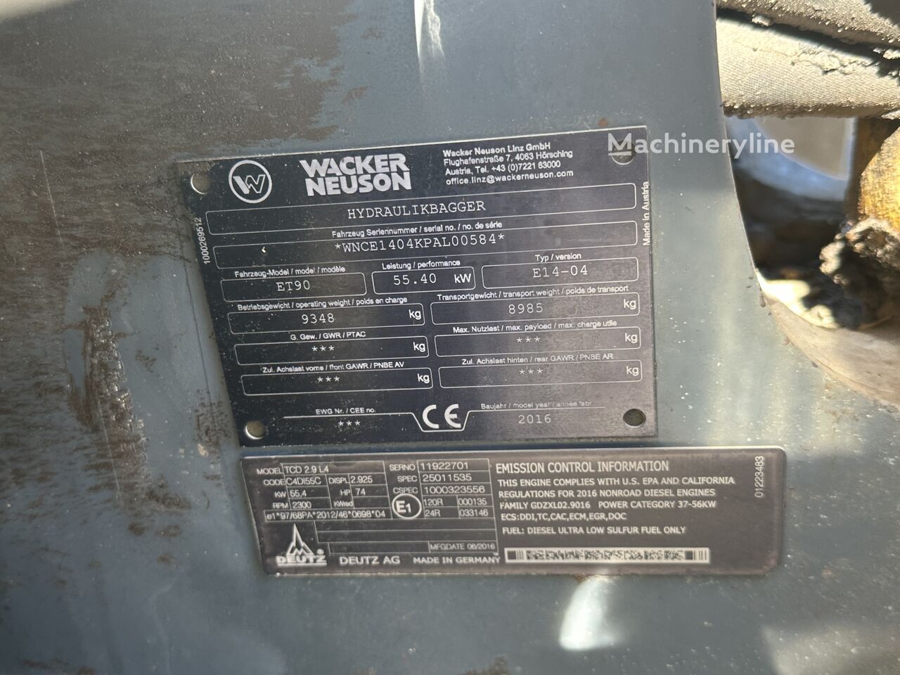 2016 Wacker Neuson ET90, 10.400 mth, Import Auf Lager in der EU — Foto 12 z 12