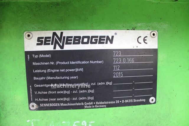 2015 Sennebogen 723, 10.269 mth, Import Auf Lager in der EU — Foto 2 z 10